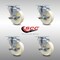 Service Caster 4 Inch SS Nylon Wheel Swivel Top Plate Caster Set with Brake SCC-SS20S414-NYS-TLB-4 - alternate 4